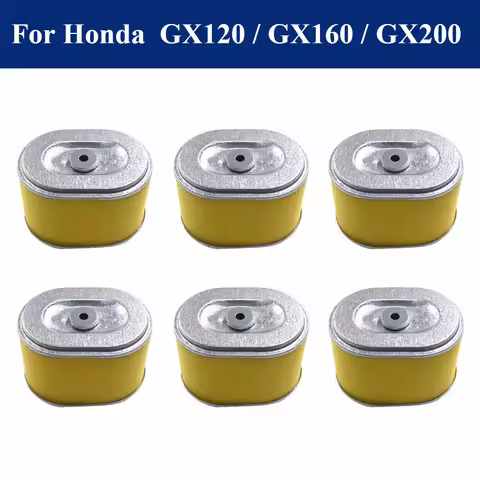 6Pcs Air Filter Fit For Honda 17210-Z4M-821 17210-ZE1-517 GX120 GX160 GX200 5.5HP 6.5HP
