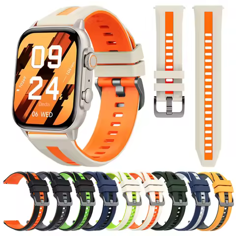 22mm Soft Silicone Strap For COLMI P86 P82 P81 P71 V76 V68 C63 Sport Wristband For COLMi M42 M41 M40