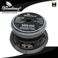 Broadway SW8-600 8" 600W Sub 2" Coil Copper Speaker (sold per pc)