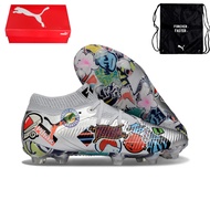 New 2025 Football Shoes 39-45EUR FG Men's Silver Pattern Knitted Wear Resistant Soccer Shoes