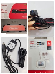 กล้องติดรถ PIONEER P1 Pro กล้องหน้า2K/กล้องหลัง1080P จอทัชสกรีน10"พร้อมเมม32gb/c10 (Sandisk)