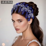 Hair Accessories CX881Rhinestone Morning Star French Style Headpiece Blue Wedding Dress Headband Bri
