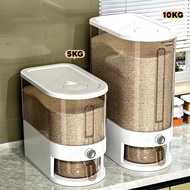 5KG 10KG Rice Dispenser Storage Bucket Container Cereal Container Bekas Beras Tong Kerap Udara 米桶