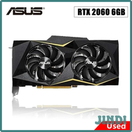 JINDI 2024ที่ใช้ ASUS RTX 2060 Super 6GB 8GB 12GB GDDR6 192บิตการ์ดจอ GPU กราฟิกการ์ด RTX2060