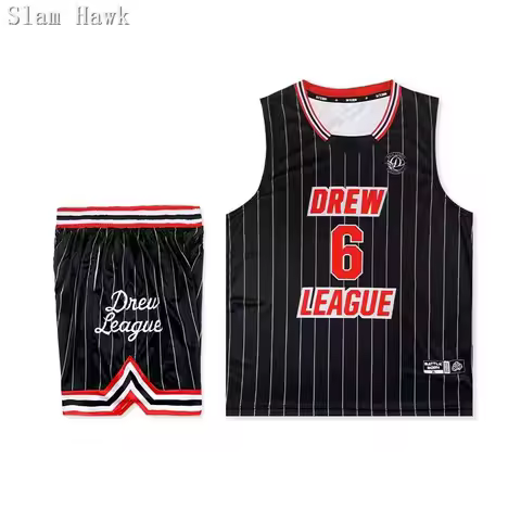 NEW Arrived Crawcover 11# 6#DREW League Europe Design Shirts Street Ball Basketball Jerseys SET Hiph