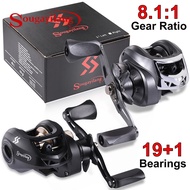 Sougayilang Mesin Pancing Fishing Casting Reel Bc Ball Bearings 19+1BB Gear Ratio 8.1:1 Max Drag 10K