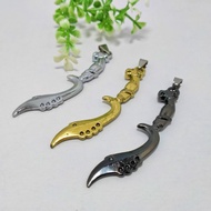 Arenajewerly 3D Kujang Pendant Necklace Men's Pendant Necklace 3D Kujang Pendant Necklace