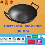 Cast iron pan 36 cm 14 inch pan wok stir frying frying frying