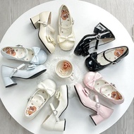 Lolita Shoes All-Matching round Head Cute Bow lo Shoes Student Lolita shoes
