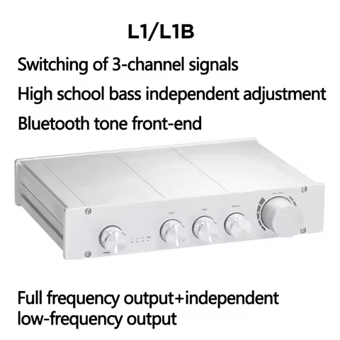 L1/L1B preamplifier 2.0/2.1 Channel Tone HIFI Preamp High, Middle and Bass Adjustment Bluetooth 5.0 