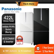 Panasonic 422L INVERTER 2 Door Bottom Mount Freezer Refrigerator | NR-BX421WGWM NR-BX421WGKM (White Fridge Peti Sejuk Peti Ais 电冰箱 NR-BX421WG NR-BX421WGKW NR-BX421WGK)