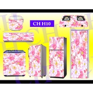 MESIN 1 Door &amp; 2 Door Refrigerator Stickers, Stoves, Air Conditioners, Washing Machines, WC Doors With Floral Motifs Code CH H10