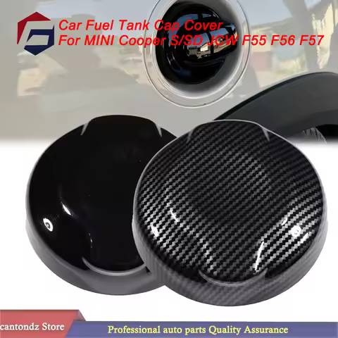 For MINI Cooper S/SD JCW F55 F56 F57 Black/ Carbon Fiber Pattern Sticker Car Fuel Tank Cap Cover 2.0