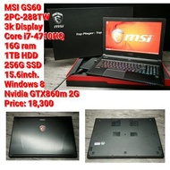 MSI GS60 2PC-288TW3k DisplayCore i7-4710HQ16G ram  1TB HDD256G SSD