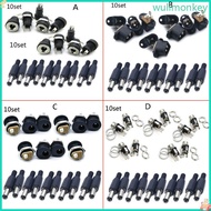 WU 10Pairs 2 1x5 5MM for DC Power Jack Plug Socket Adapter Connector Match Most Dev