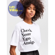 T-SHIRT WITH CHECK YOUR EGO AMIGO T-SHIRT