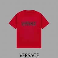 2026 VERSACE Baharu T-Shirt Bercetak Lelaki dan Wanita Lengan Pendek T-Shirt Mewah Serbaguna Gaya Re