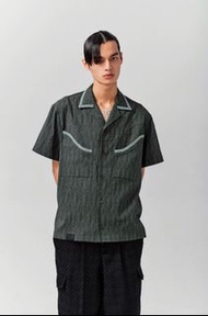 [Irensense] SCOOP CAMPCOLLAR SHIRT / 曲線剪接織帶古巴領襯衫,plateau,professor.e,prototyp,wisdom