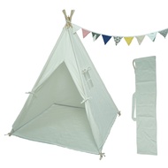 Outdoor Kids Play Teepee Indian Tent with Free Bunting Indoor Cotton Canvas Children Tipi Tent With