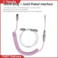 AL60 Mechanical Keyboard Aviator Cable Coiled Type-C USB Wire (Pink)