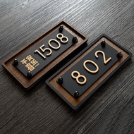 High Quality Matt Black House Number Plate Nombor Rumah Papan Tanda Rumah 门牌 号码牌 定制 房间数字贴 E5