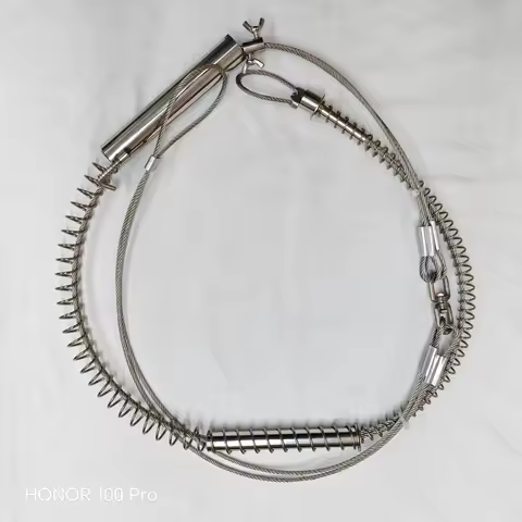 1PC Two Section Double Steel Wire Stronger Spring Replacement With Nuts Wire Rope For the Wild Boar 