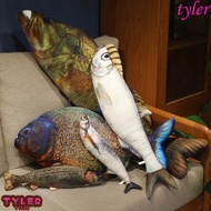 TYLER Simulation Fish Plush Pillow, Perch Grouper Cartoon Fish Plush Toy, Fish Stuffed Doll PP Cotto