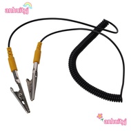 ANHUITYJ Coiled Cord, 2mm 180cm / 71" Anti-Static ESD Grounding Cable, Polyurethane Male-to-Female B