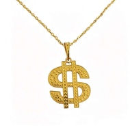 Dollar Exaggerated Large Pendant Hip Hop Nightclub Dollar Gold Chain Punk Gold Necklace Men Women Tr