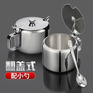 Seasoning Box Jar Seasoning Jar Stainless Steel Commercial Chili Oil Chicken Essence Pepper Oil Jar 