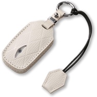 Genuine Leather Key Fob Cover Compatible with Genesis G80 GV80 2024 2025 2026, G70 2023 2024 2025, K