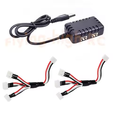 2 IN 1 7.4V 1000Mah*2 XH-3P Quick USB Charger Spare Parts For Wltoys 144001 124019 124018 XK K130 12