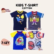 [7-12Y] T-Shirt Kids 7-12 Years Old for Boy Clothing / Baju Kanak Kanak Lelaki 7 8 9 10 11 12 Tahun