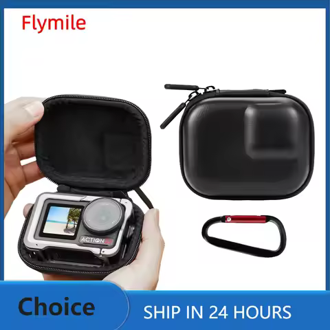 Flymile Action 6 Cage Storage Case Carrying Bag for DJI OSMO Action 5 Pro/Insta360 Ace Pro 2 Accesso
