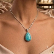 Pendant Amazonite 925 Silver Natural Crystal / Loket Amazonite 925 Silver Kristal Original
