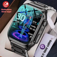 ECG+PPG Blood Glucose Smart Watch Fitness Tracker Glucose Meter Thermometer Health Watch Bluetooth C