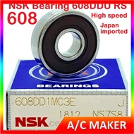 NSK Bearing 608 rs 608rs High speed 8x22x7mm Japan imported Fan Kipas ddu 608zz skf SKATEBOARD SPINN