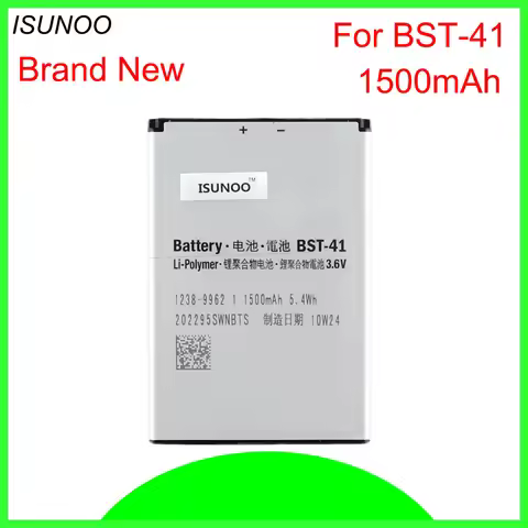 ISUNOO 1500mAh BST-41Battery for Sony Ericsson XPERIA A8i Battery M1i X1 X2 X10 X1a X2a Play Z1i X10