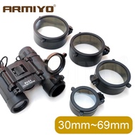 Armiyo 30mm~69mm Transparent Birdwatching Mirror Scope Lens Cover Flip Up Quick Spring Protection Ca