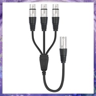 (Y W Z H)XLR Splitter Cable 1 Male to 3 Female–3Pin XLR Male to 3 Female Audio Y Cable for Microphon