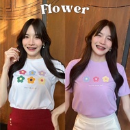 COD BOOM Shop-flower Pattern T-Shirt 100% cotton