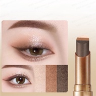 COD[Waterproof/Mudah Diaplikasikan]stik eyeshadow tiga warna dengan glitter gradien/Stik Eyeshadow E