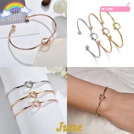 JUNE1 Love Knot Bracelets Alloy Bridesmaid Proposal Gifts Fashion Can't Tie The Knot Simple Tie The 