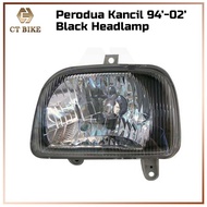 DEPO Perodua Kancil 94-02 Premium Quality Glass Smoke Black/Chrome Headlamp SET