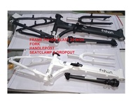 FRAME FNHON BLAST 20 INCH INCH BINGKAI 20INC INC BATANG SEPEDA LIPAT SELI FOLDING FORK HANDLEPOST BI