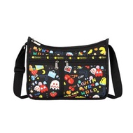 日本 Lesportsac X PAC-MAN 食鬼 黑色帆布 DELUXE EVERYDAY 斜咩袋