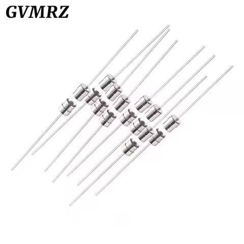 100PCS/lot 3.6x10mm Glass Fuse with Leads Axial Leaded Fuse Tube for PCB Circuit Board Electronics P