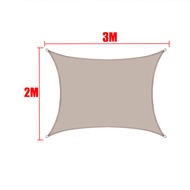 Khaki Shade Sail 420D sun shade sail 95% UV protection waterproof All sizes triangles and squares an