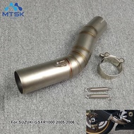 GSXR1000 High Quality Motorcycle Exhaust Middle pipe link pipe For suzuki GSXR1000 GSX R1000 GSXR 10