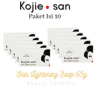 Package Of 10 ORIGINAL Contents Kojie San Skin Lightening Soap 65gr (Kojic Acid Soap)